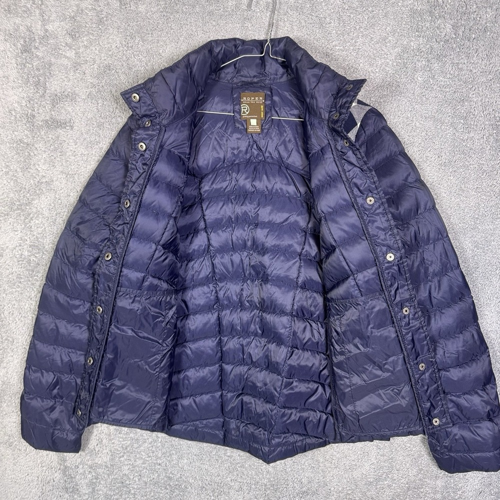Roper‎ Down Jacket Womens M Quilted Puffer Range Gear Full Zip Western Cowgirl - Picture 4 of 14